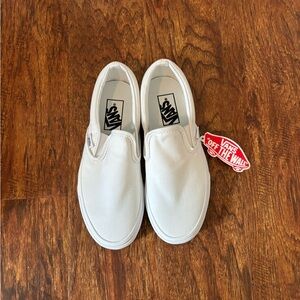 White Slip-on Vans
